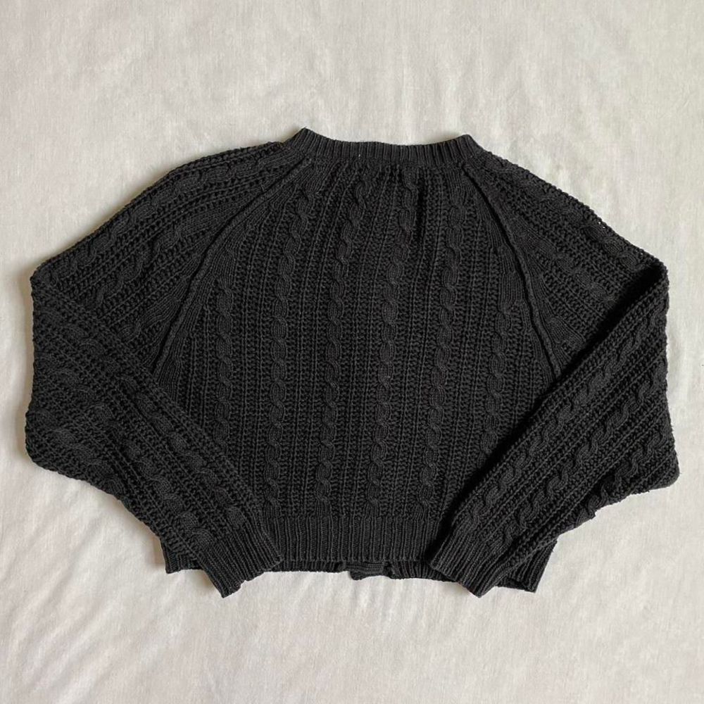 Vintage black silk blend cardigan - Picture 2 of 4